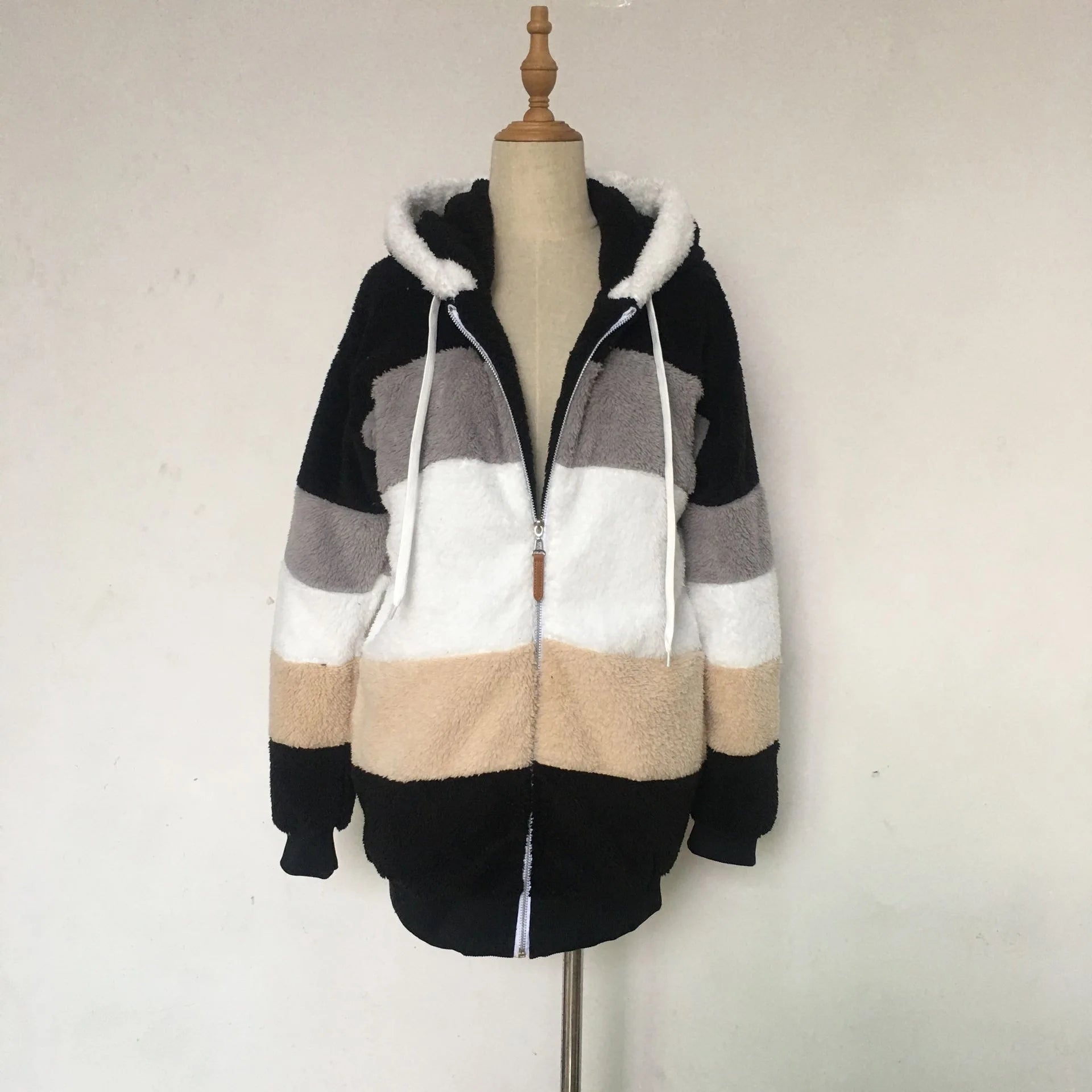 Veste surdimensionnée pour femmes, nouvelle collection automne-hiver 2023, chaud, peluche, poche, capuche, Streetwear, ample, manteau d'extérieur pour dames, Roupas Feminina