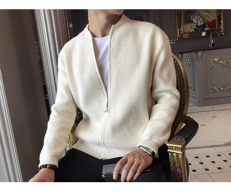 Autumn Winter Men Pure Color