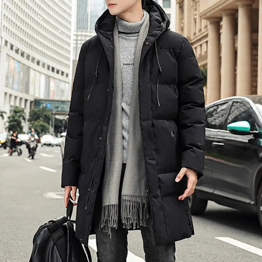 Manteau en duvet à capuche pour hommes