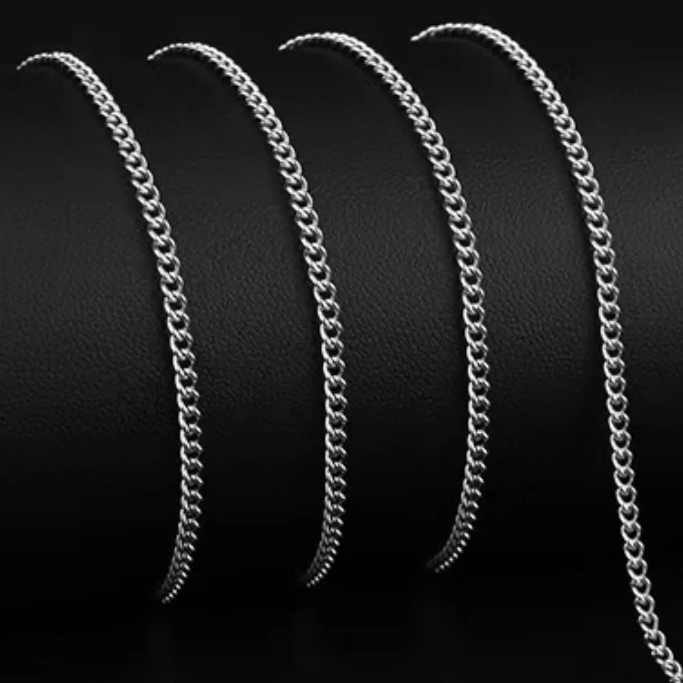 Collier chaîne cubaine pour hommes, 3mm, Simple, en acier inoxydable, à la mode, bijoux en acier titane, accessoires tendance, cadeau