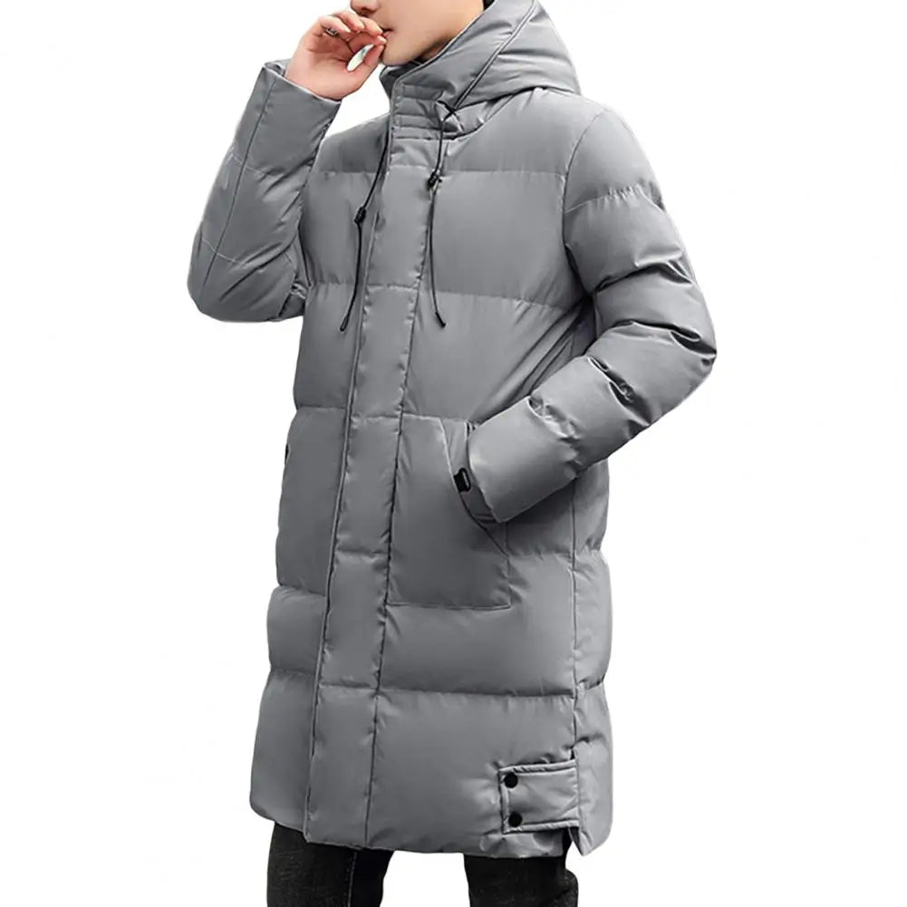 Manteau en duvet à capuche pour hommes