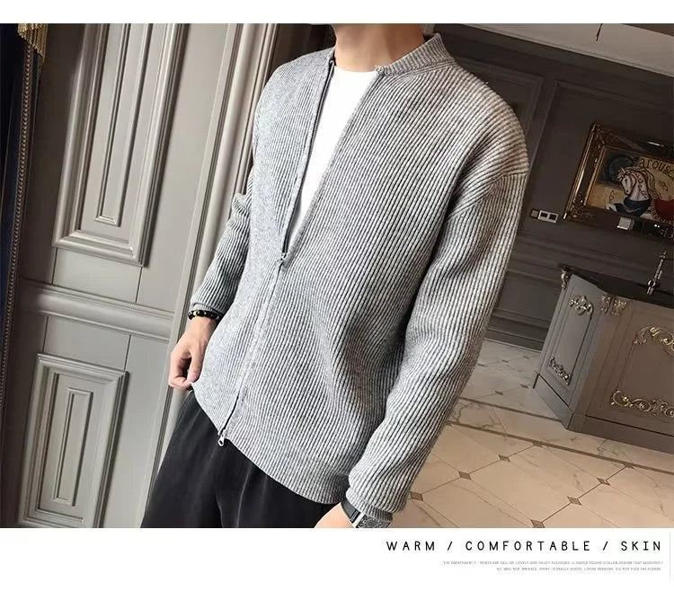 Autumn Winter Men Pure Color
