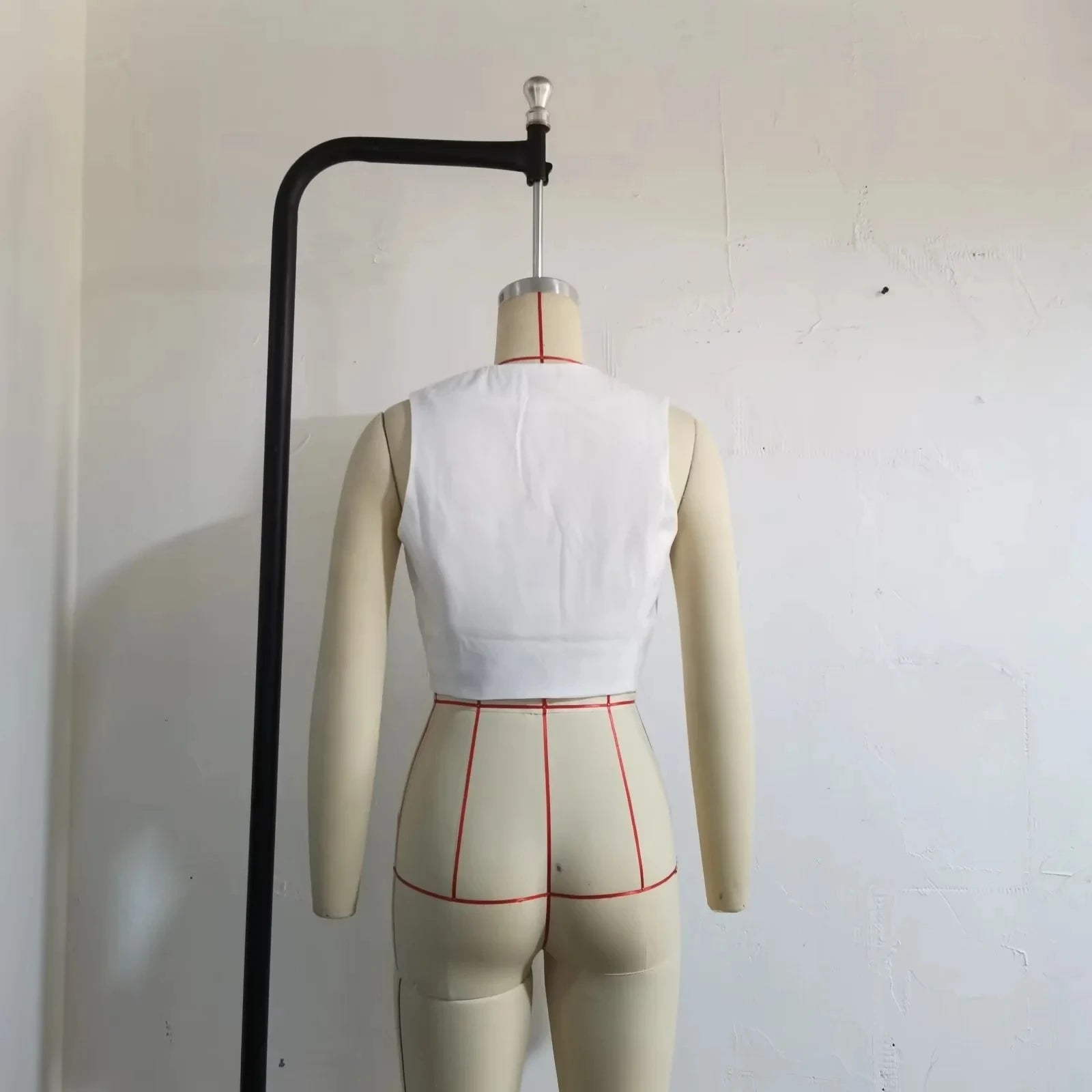 TRAFZA-Gilet Court pour Femme, Col en V, Simple Boutonnage, Vintage, Streetwear Décontracté, Haut Chic Sauvage, Nouvelle Mode, Été