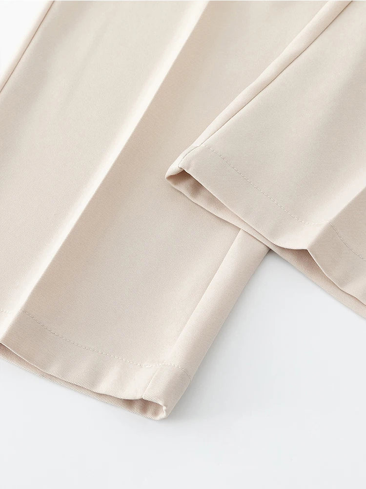 Pantalon d'été coréen pour hommes, léger et fin, en Polyester, taille élastique, Semi-large, ample, drapé, costume, pantalon décontracté