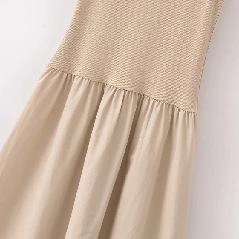 HXAO kaki robes longues élégantes 2025 femmes printemps sans manches robes noires mode décontracté fête Y2k robe robes pour femme