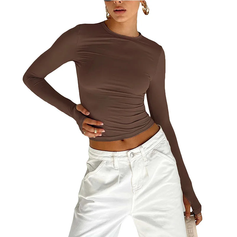 Ashion – chemise à manches longues et col rabattu, pour homme et femme