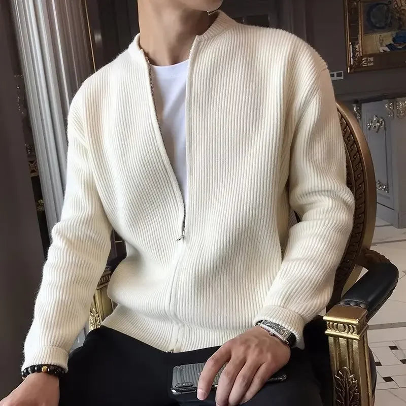 Autumn Winter Men Pure Color