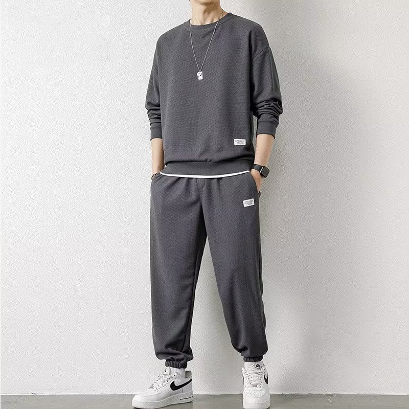 Pull à manches longues Pantalon Gaufré Loisirs Sports Étudiant