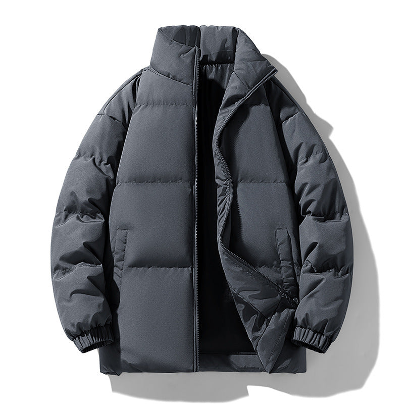 Manteau homme en coton rembourré à col montant, épais, garde au chaud et au froid