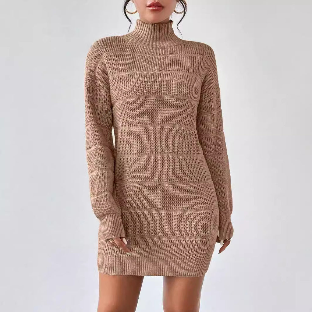 Robe en tricot à col mi-haut