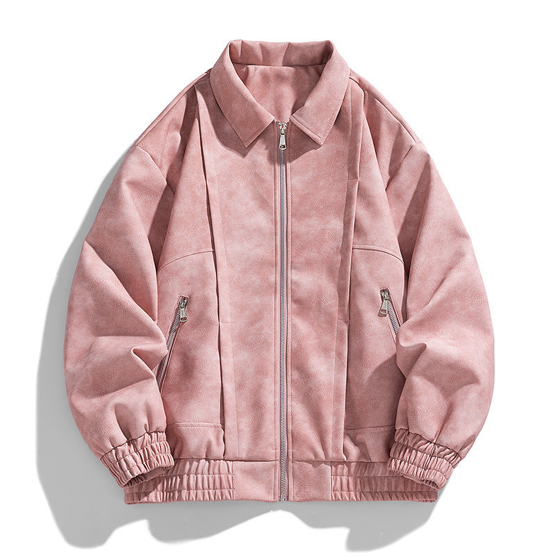Veste de travail en cuir pour homme, printemps et automne