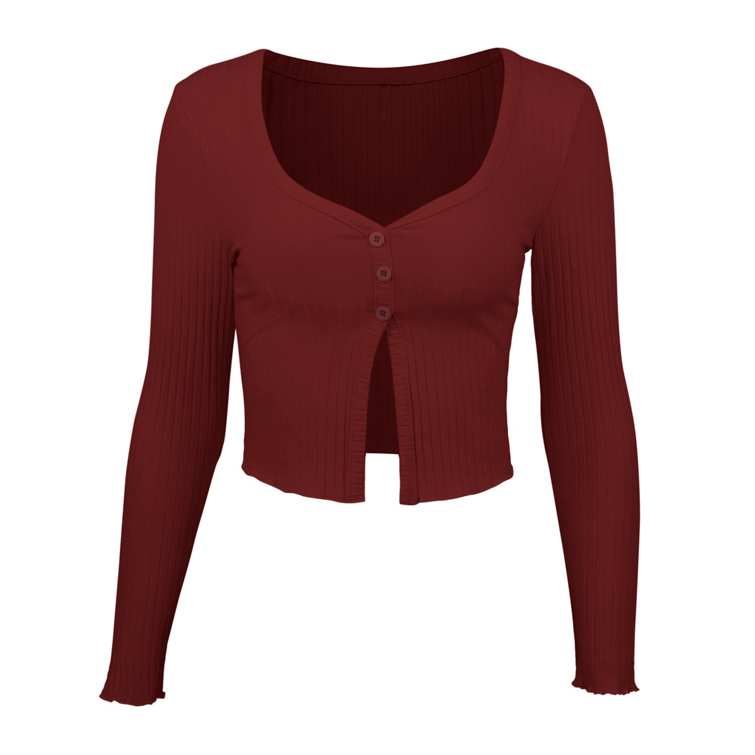 Cardigan court à manches longues et t-shirt