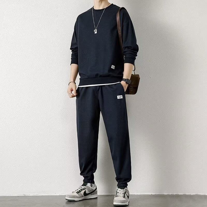 Pull à manches longues Pantalon Gaufré Loisirs Sports Étudiant