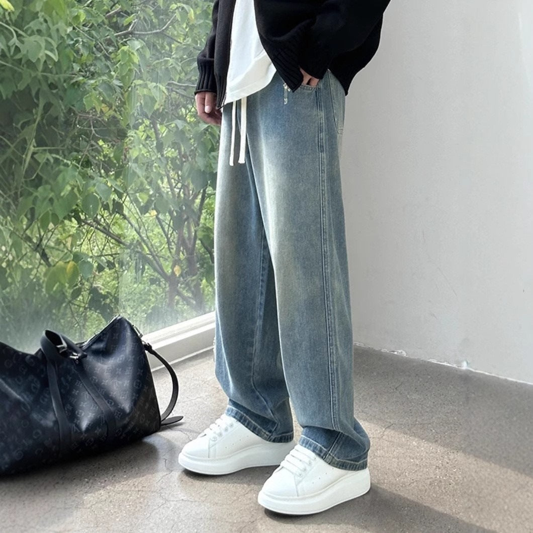 Pantalons pour hommes amples et droits, printemps et été