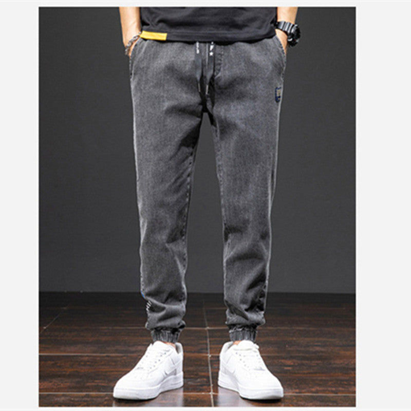 Jean ample extensible décontracté à la mode pour hommes
