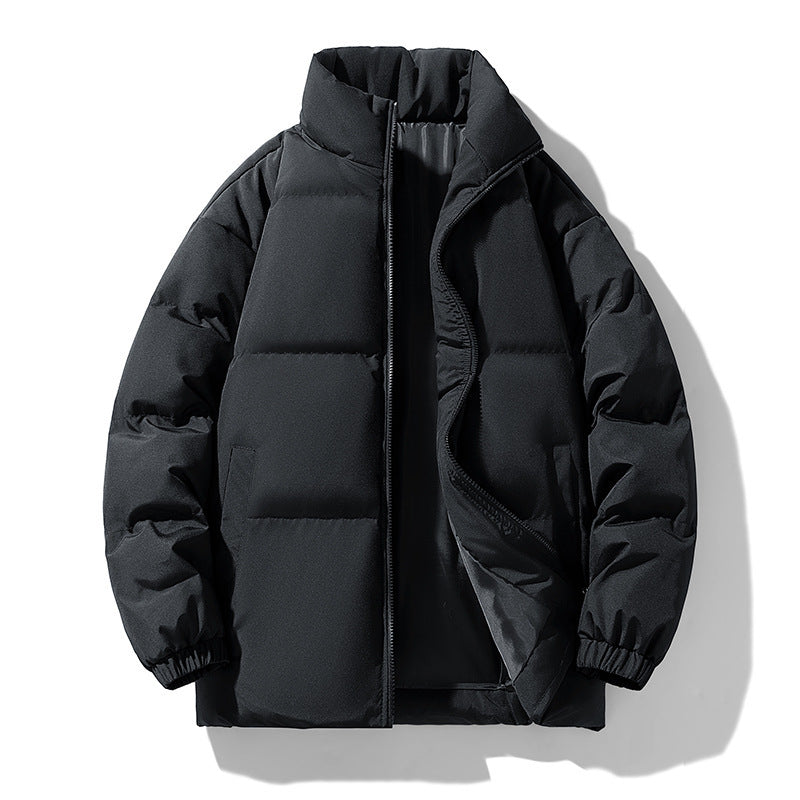 Manteau homme en coton rembourré à col montant, épais, garde au chaud et au froid